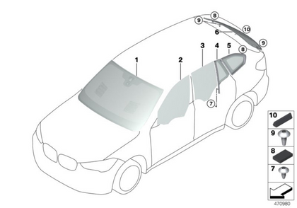 BMW Genuine Rear Right O/S Window Sun Shade Visor Blind Screen