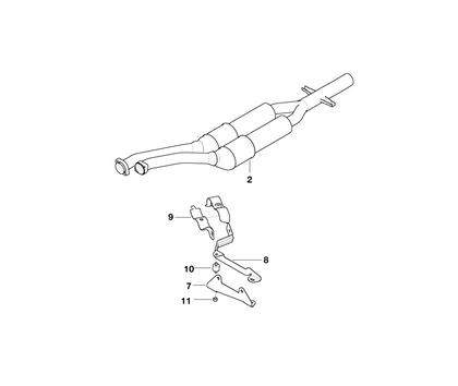 BMW Genuine Exhaust Silencer/Muffler Bracket