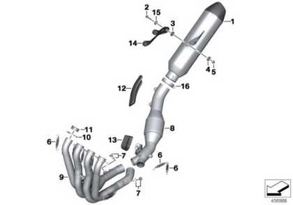Genuine BMW HP Race Exhaust Muffler Silencer Carbon Bracket S 1000RR 77118554343
