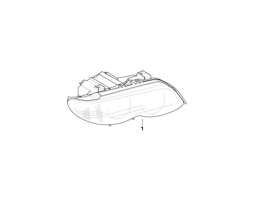 BMW Genuine Bi-Xenon Light Headlight Head Lamp Right
