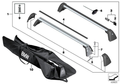 BMW Genuine Roof Rack Carrier Gutter Protector GEN2