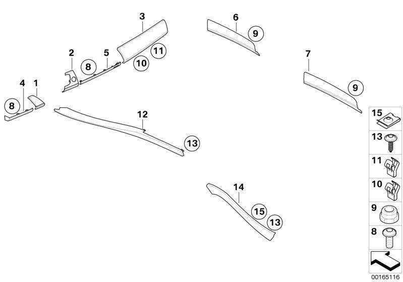 BMW Genuine Aluminium Bottom Glove Box Compartment Door Cover Lid
