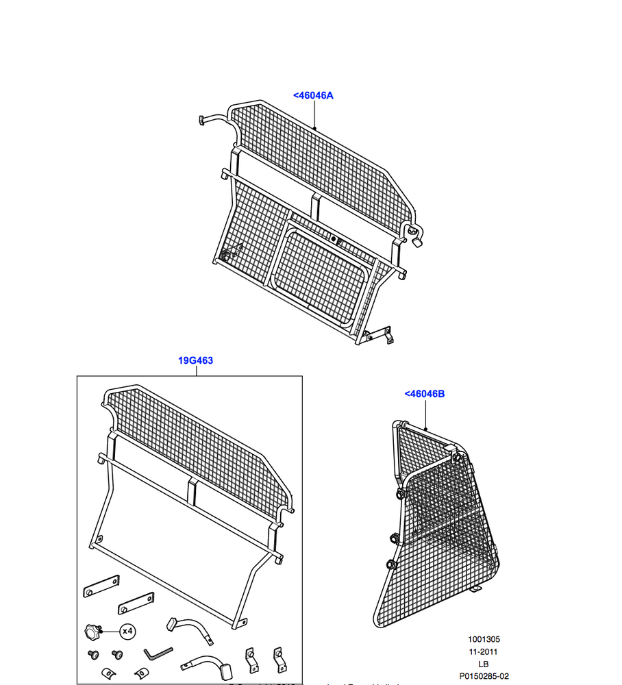 Land Rover Luggage Partition - Full Height