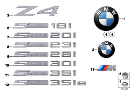 Genuine BMW Lettering Badge Emblem S DRIVE 35IS