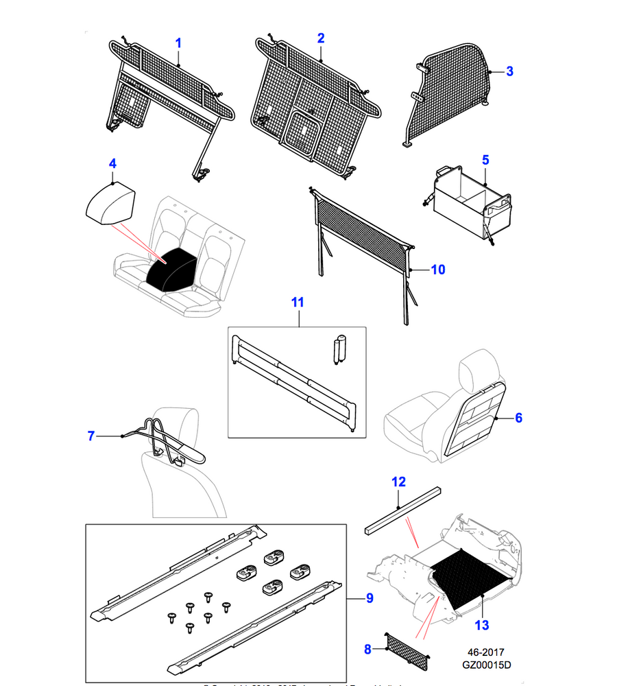 Jaguar Luggage Partition Divider
