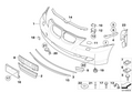BMW Genuine Front Bumper Tow Towing Eye Flap Primed