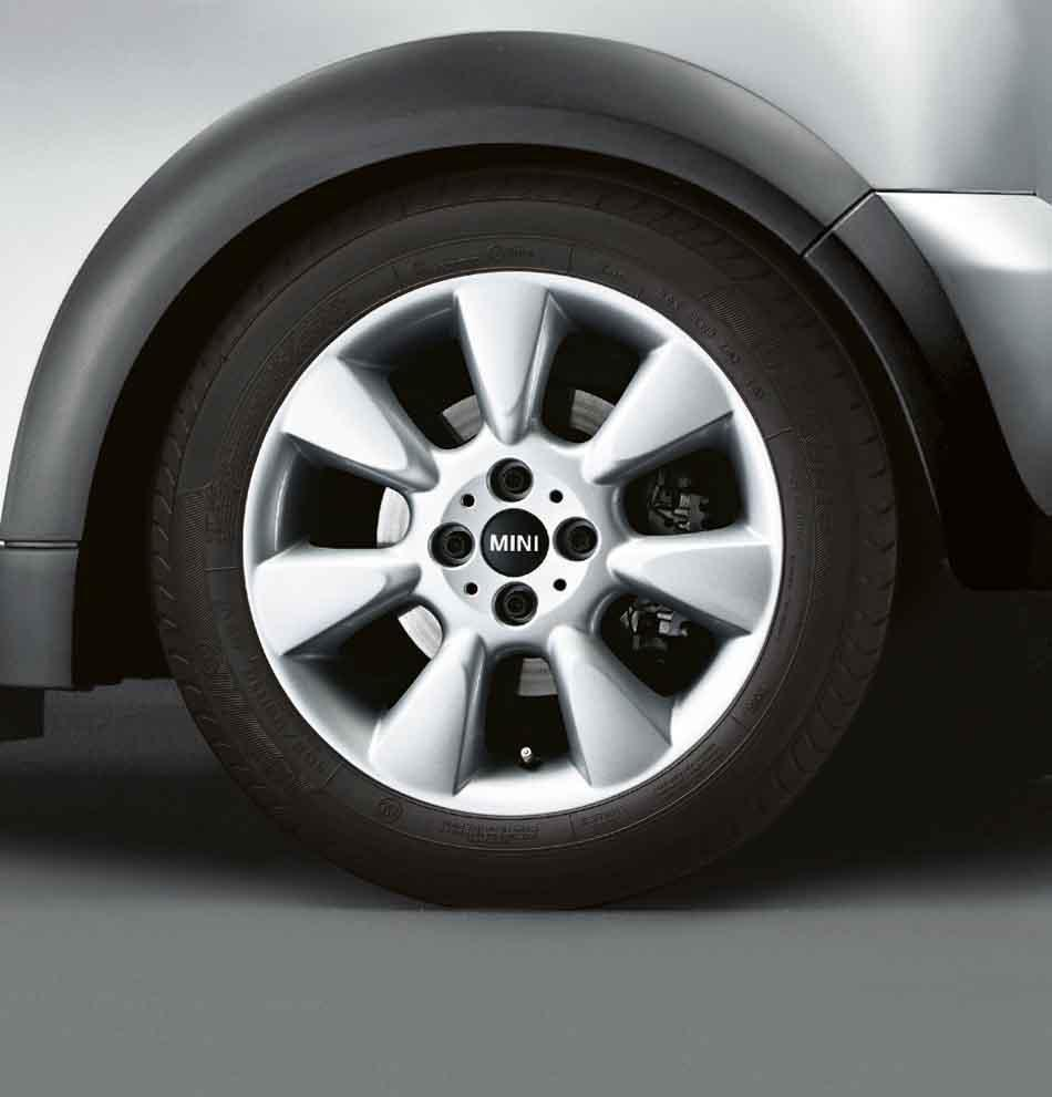 MINI Genuine 16" Inch Light Alloy Wheel 7-Fin Spoke R92 Silver