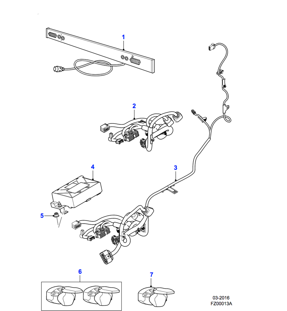 Jaguar 13 Pin to 12N and 12S Adaptor