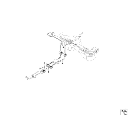 BMW Genuine Fuel Feed Line Rear