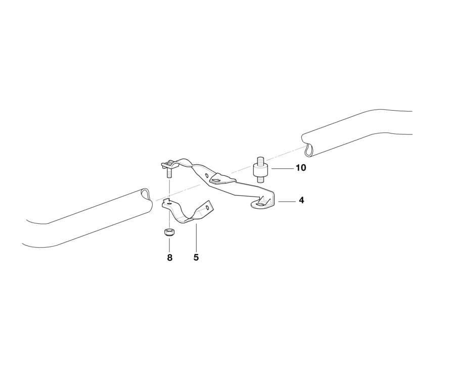 BMW Genuine Exhaust Silencer/Muffler Support Bracket