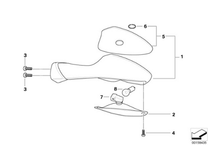 Genuine BMW Motorrad Right Hand Side Mirror For K1200 S K1300 S 51167658996