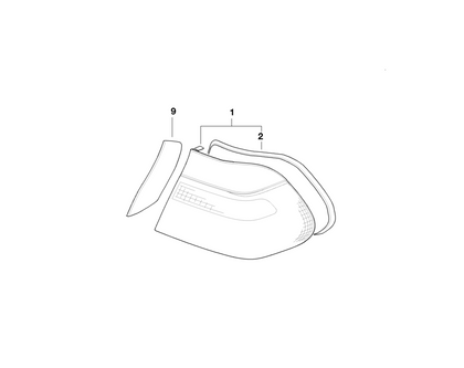 BMW Genuine Rear Side Panel Light/Lamp Right