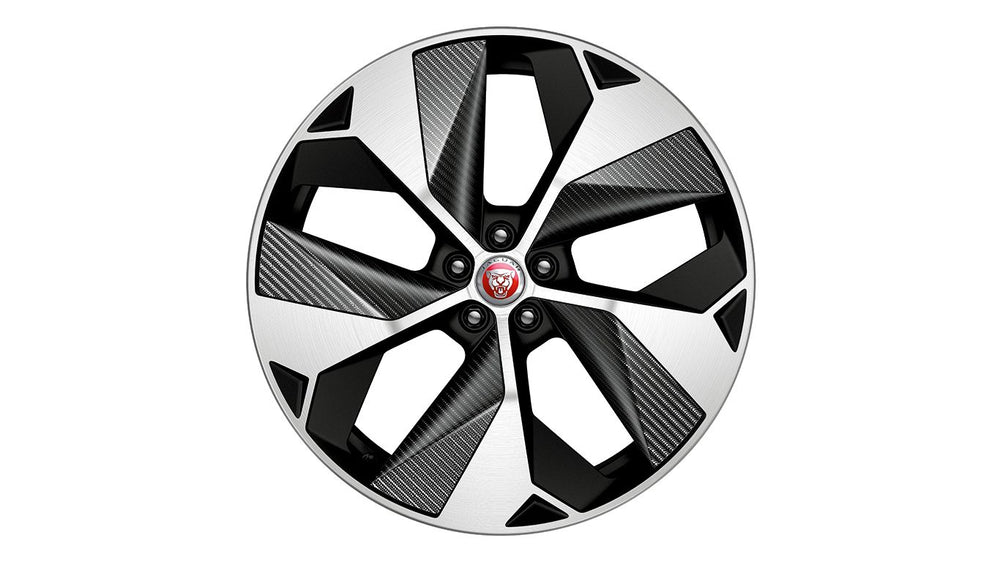Jaguar Alloy Wheel 22" Style 5069, 5 spoke, Technical Grey with Carbon Fibre inserts
