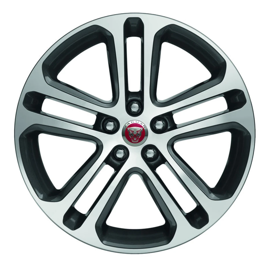 Jaguar Alloy Wheel 20" Templar, 5 twin spoke, with Silver finish