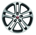 Jaguar Alloy Wheel 20" Templar, 5 twin spoke, with Silver finish