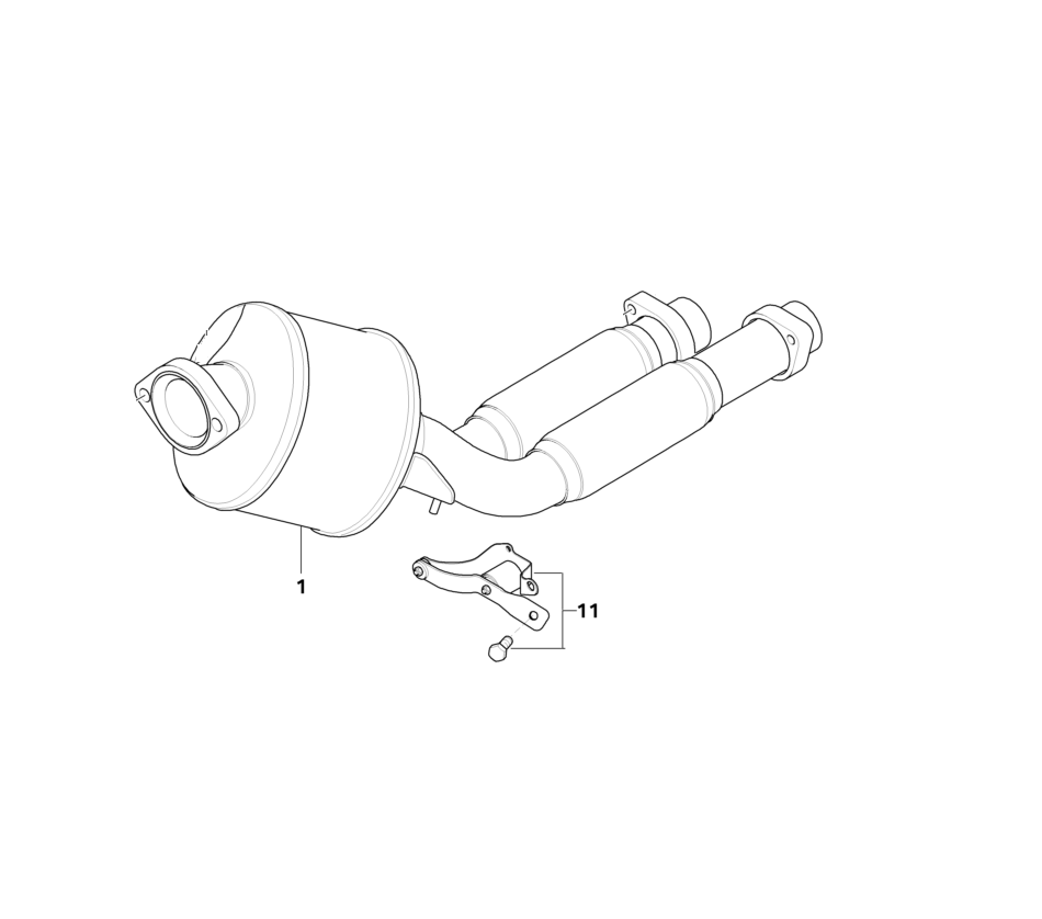 BMW Genuine Exhaust System Suspension Support Bracket