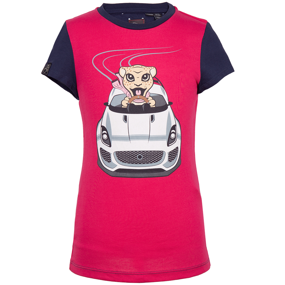 Jaguar Girls' Car Graphic T- Shirt