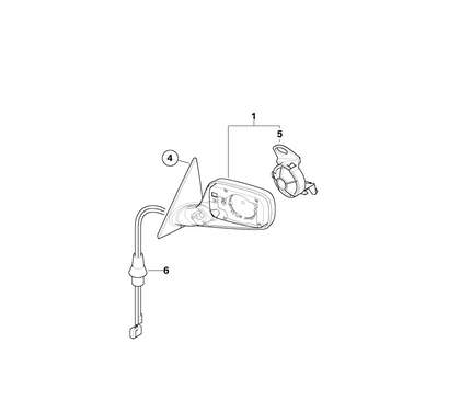 BMW Genuine Left NS Exterior Wing Mirror Heated Left