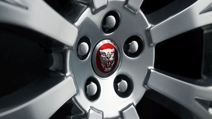 Jaguar Wheel Centre Badge Red Logo