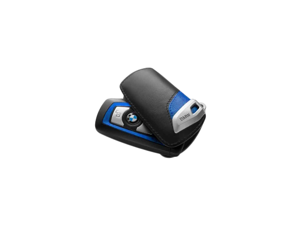 BMW Genuine Key Holder Fob Leather Case/Cover M Sport Blue