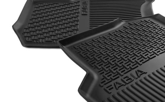 SKODA Rear rubber Floor Mats FABIA III