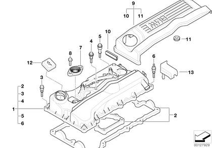 BMW Genuine Cylinder Head Cover Profile Gasket