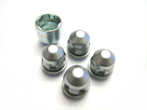 LOCKING WHEEL NUT Set Fit Jaguar XF XE X-Type F-TYPE S-TYPE X152 X400 Silver £19.99 - UK