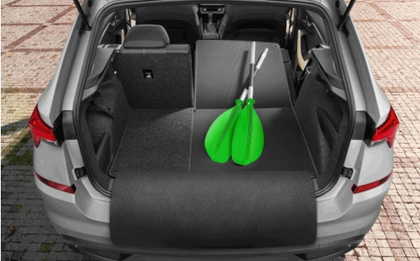 SKODA Fold-out rubber / textile boot mat for KAMIQ
