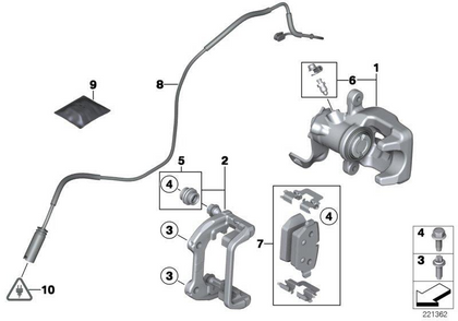 MINI Genuine Brake-pad sensor, rear