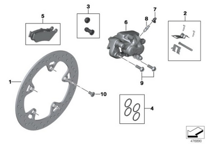 Genuine BMW Motorrad Rear Brake Disc Rotor R1200 GS/ Adventure RT RS 34218526568