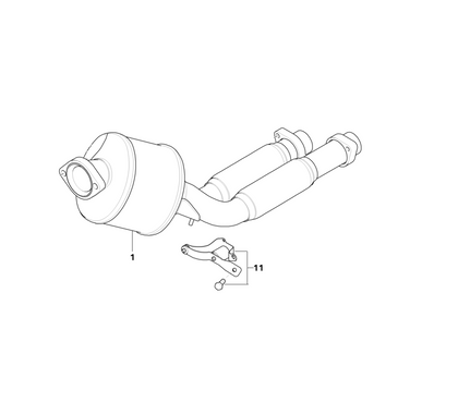 BMW Genuine Exhaust System Suspension Support Bracket