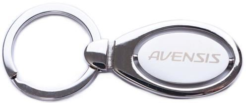 Genuine OEM Toyota Silver Metal Engraved Avensis Keyring Key Ring