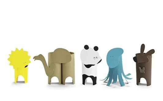 Genuine MINI Kids Children Paper Carton Craft DIY Set Animals