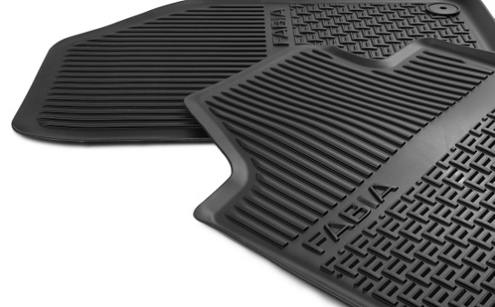 SKODA Front rubber Floor Mats FABIA III - front