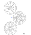 Jaguar Alloy Wheel 18" Style 5033, 5 split spoke, Gloss Black