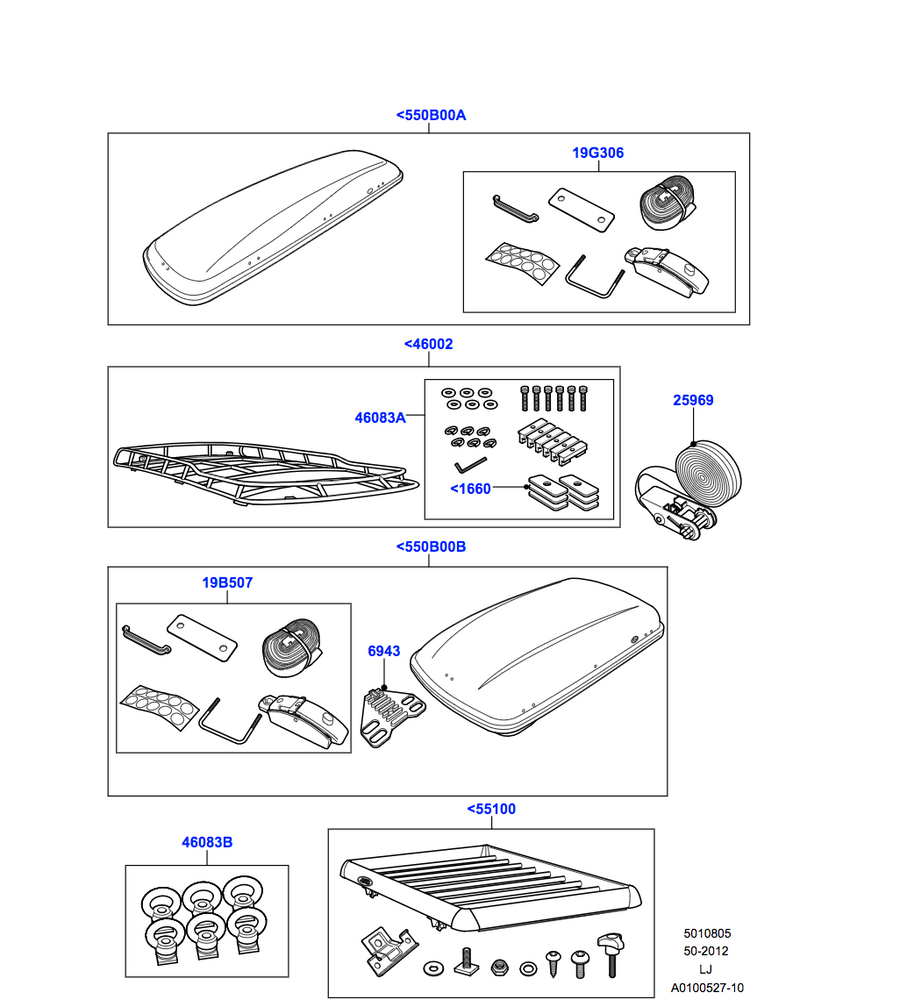 Land Rover Cross Bar Lashing Eye Kit
