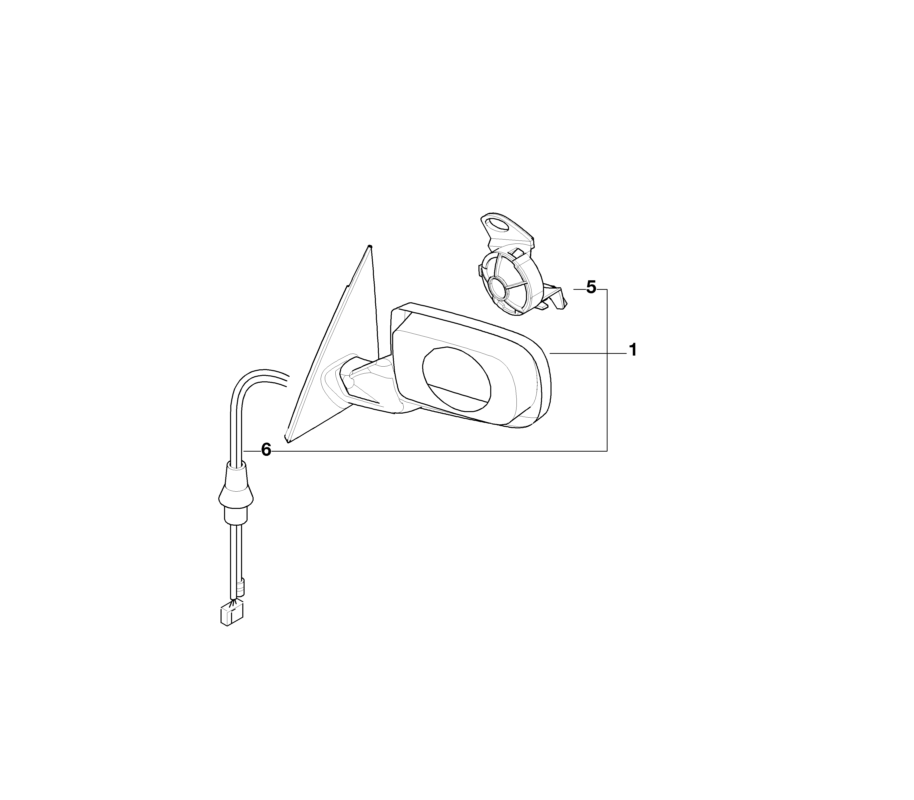 BMW Genuine Right OS Exterior Wing Mirror Heated