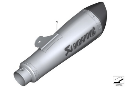 Genuine BMW Motorrad HP Sports Exhaust Muffler Silencer For R nineT 77118541802