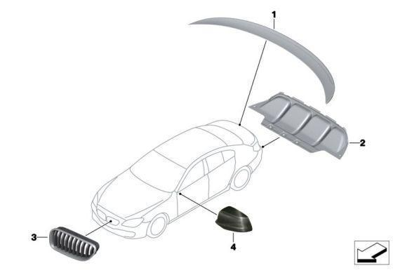 BMW Genuine M Performance Boot Rear Trunk Lid Spoiler Wing Carbon