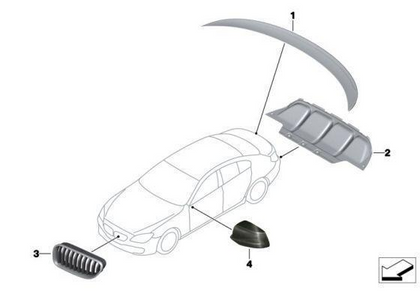 BMW Genuine M Performance Boot Rear Trunk Lid Spoiler Wing Carbon