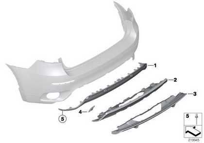 BMW Performance Genuine Rear Bottom Bumper Panel Trim