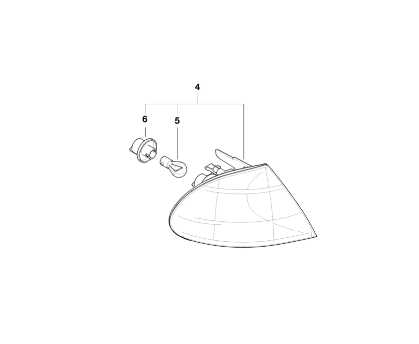 BMW Genuine Front Turn Indicator Light Right