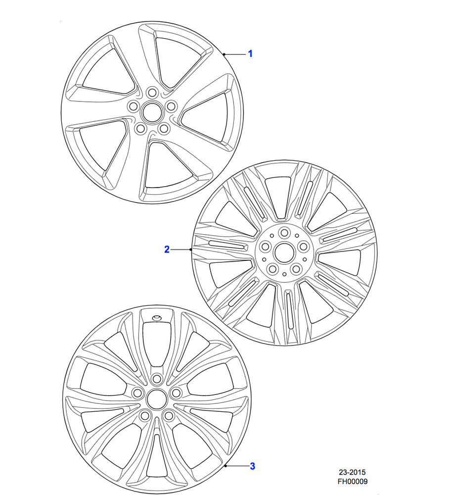 Jaguar Alloy Wheel 18" Style 7011, 7 split spoke, Silver