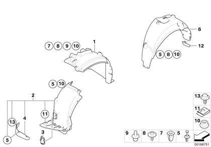 BMW Genuine Extension For Rear Left Wheel Well