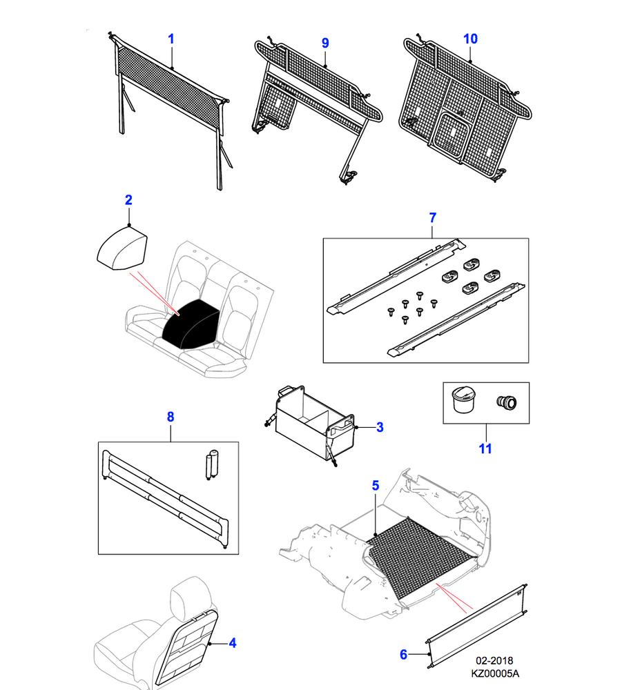 Jaguar Luggage Partition Half Height