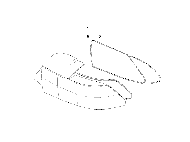 BMW Genuine Rear Headlight Head Lamp White Turn Indicator Right
