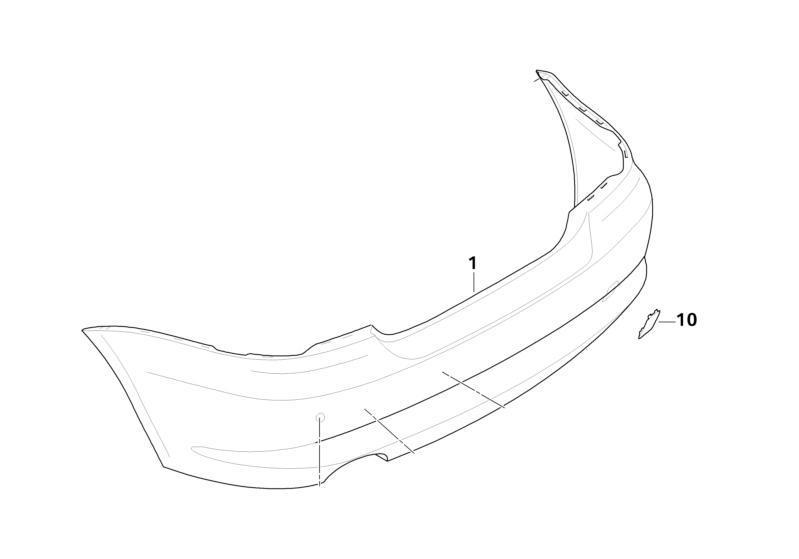 BMW Genuine Rear Bumper Towing Eye Cover Primed