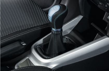 Suzuki Leather Gear Knob - Black with Blue