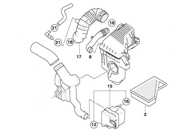 MINI Genuine Air Filter Element Replacement Part For R50 R52