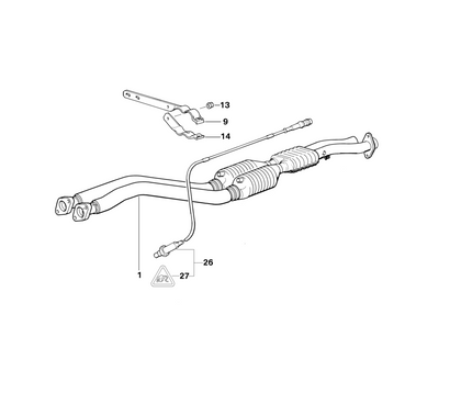 BMW Genuine Exhaust System Suspension Support Bracket